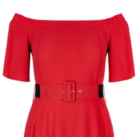 RED ☆ CHIC ☆ LADY VALARIE ☆ OFF-SHOULDER DRESS ☆ 22w ☆ NWT - Picture 4 of 6